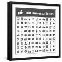 100 Universal Icons-frbird-Framed Art Print