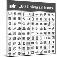 100 Universal Icons-frbird-Mounted Art Print