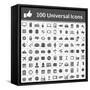 100 Universal Icons-frbird-Framed Stretched Canvas