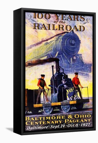 100 Years of the Railroad: the Centenary Pageant-null-Framed Stretched Canvas