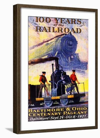 100 Years of the Railroad: the Centenary Pageant-null-Framed Giclee Print