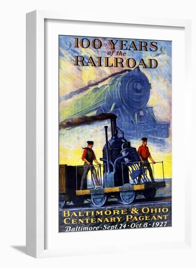 100 Years of the Railroad-Herbert Stitt-Framed Giclee Print