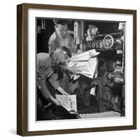 100th Anniversary Edition of Chicago Tribune Coming Out of Machine-George Skadding-Framed Photographic Print