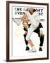 "100th Anniversary of Baseball" Saturday Evening Post Cover, July 8,1939-Norman Rockwell-Framed Giclee Print