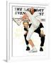 "100th Anniversary of Baseball" Saturday Evening Post Cover, July 8,1939-Norman Rockwell-Framed Giclee Print