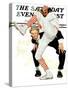 "100th Anniversary of Baseball" Saturday Evening Post Cover, July 8,1939-Norman Rockwell-Stretched Canvas