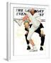 "100th Anniversary of Baseball" Saturday Evening Post Cover, July 8,1939-Norman Rockwell-Framed Giclee Print