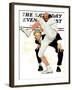 "100th Anniversary of Baseball" Saturday Evening Post Cover, July 8,1939-Norman Rockwell-Framed Giclee Print