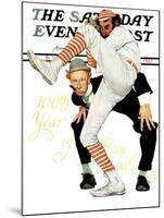 "100th Anniversary of Baseball" Saturday Evening Post Cover, July 8,1939-Norman Rockwell-Mounted Giclee Print