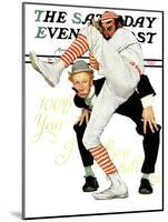 "100th Anniversary of Baseball" Saturday Evening Post Cover, July 8,1939-Norman Rockwell-Mounted Giclee Print