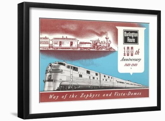 100th Anniversary of Burlington Train Route-null-Framed Art Print