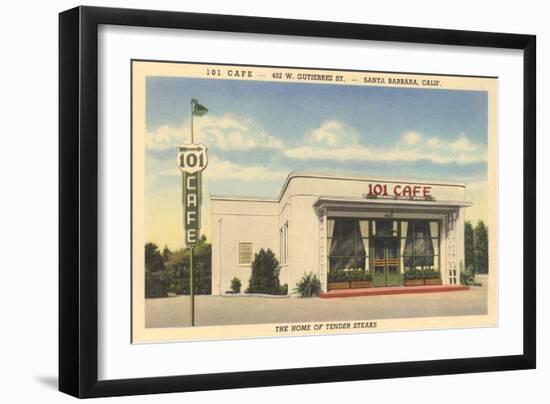 101 Cafe, Santa Barbara, California-null-Framed Art Print
