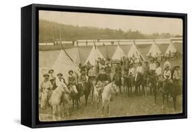 101 Ranch & Buffalo Bill Wild West Show, Circa 1900s-null-Framed Stretched Canvas