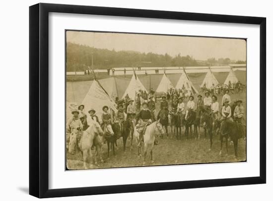 101 Ranch & Buffalo Bill Wild West Show, Circa 1900s-null-Framed Art Print