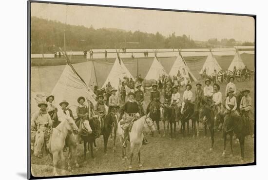 101 Ranch & Buffalo Bill Wild West Show, Circa 1900s-null-Mounted Art Print