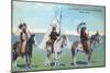 101 Ranch View of Chief Goodboy and Braves - Bliss, OK-Lantern Press-Mounted Art Print