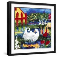 101 Views of the Red Fence Garden-Mike Smith-Framed Giclee Print