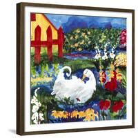 101 Views of the Red Fence Garden-Mike Smith-Framed Giclee Print