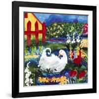 101 Views of the Red Fence Garden-Mike Smith-Framed Giclee Print