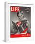 10th Anniversary Features Young Girl Reading First Issue of LIFE, November 25, 1946-Herbert Gehr-Framed Photographic Print