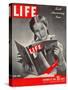 10th Anniversary Features Young Girl Reading First Issue of LIFE, November 25, 1946-Herbert Gehr-Stretched Canvas