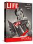 10th Anniversary Features Young Girl Reading First Issue of LIFE, November 25, 1946-Herbert Gehr-Stretched Canvas