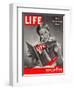 10th Anniversary Features Young Girl Reading First Issue of LIFE, November 25, 1946-Herbert Gehr-Framed Photographic Print