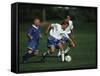 11 Year Old Boys Soccer Action-null-Framed Stretched Canvas