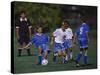 11 Year Old Boys Soccer Action-null-Stretched Canvas