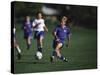 11 Year Old Boys Soccer Action-null-Stretched Canvas