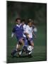 11 Year Old Boys Soccer Action-null-Mounted Photographic Print