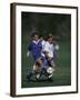 11 Year Old Boys Soccer Action-null-Framed Photographic Print