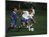 11 Year Old Boys Soccer Action-null-Mounted Photographic Print