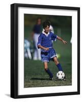 11 Year Old Boys Soccer Action-null-Framed Photographic Print