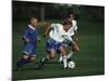 11 Year Old Boys Soccer Action-null-Mounted Photographic Print