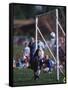11 Year Old Boys Soccer Goalie in Action-null-Framed Stretched Canvas