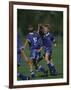 11 Year Old Boys Soccer Player Celebates a Goal-null-Framed Photographic Print