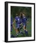 11 Year Old Boys Soccer Player Celebates a Goal-null-Framed Photographic Print