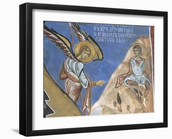 1192 Fresco Depicting Angel Giving Announcement to Shepherds-null-Framed Giclee Print