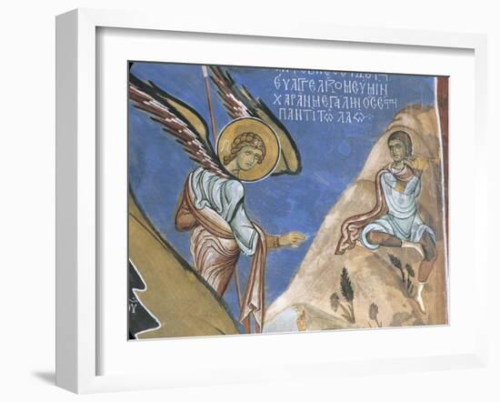 1192 Fresco Depicting Angel Giving Announcement to Shepherds-null-Framed Giclee Print