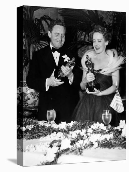 11th Annual Academy Awards, 1938. Spencer Tracy "Boys Town" with Bette Davies "Jezabel"-null-Stretched Canvas