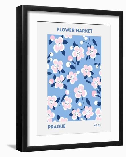 11X14 Flower Market Prague-Jolly and Dash-Framed Photographic Print