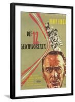 12 Angry Men, German Movie Poster, 1957-null-Framed Art Print