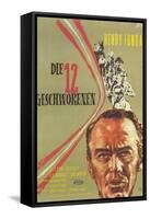 12 Angry Men, German Movie Poster, 1957-null-Framed Stretched Canvas