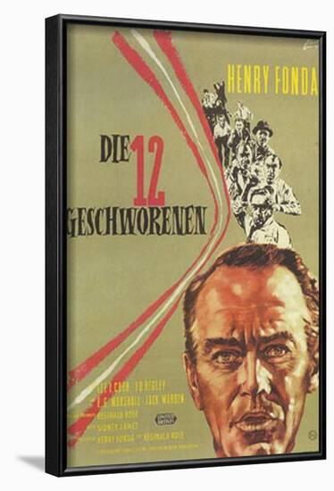 12 Angry Men, German Movie Poster, 1957-null-Framed Art Print