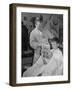 12 Year Old Boy Sitting in Barber Chair Having His Hair Cut and Reading Comics-Alfred Eisenstaedt-Framed Photographic Print