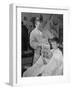 12 Year Old Boy Sitting in Barber Chair Having His Hair Cut and Reading Comics-Alfred Eisenstaedt-Framed Photographic Print