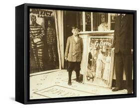 12-Year Old Usher in Princess Theatre, Birmingham, Alabama, c.1914-Lewis Wickes Hine-Framed Stretched Canvas