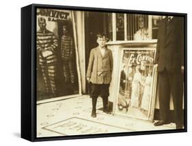 12-Year Old Usher in Princess Theatre, Birmingham, Alabama, c.1914-Lewis Wickes Hine-Framed Stretched Canvas