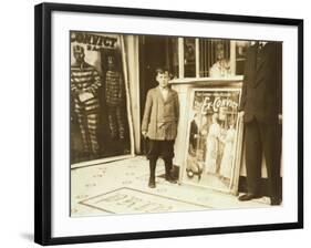 12-Year Old Usher in Princess Theatre, Birmingham, Alabama, c.1914-Lewis Wickes Hine-Framed Photo